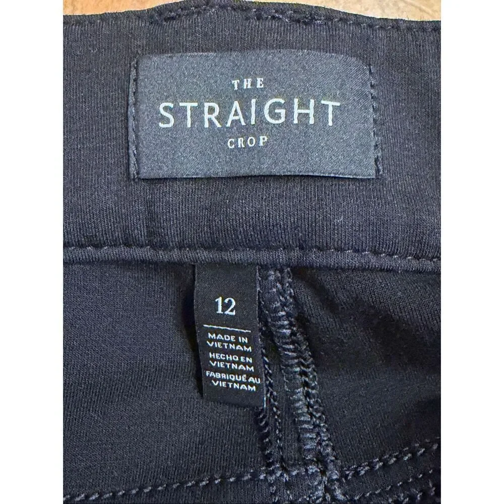 White House Black Market Women’s Utility Straight  Crop Black Pants Size 12 (693